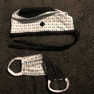 Scrub cap and matching mask